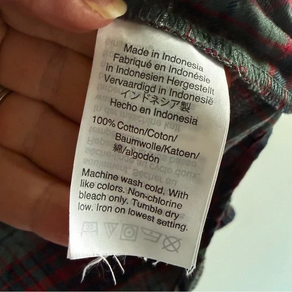 Madewell Plaid Button-Up Top - 100% Cotton - Picture 6 of 7